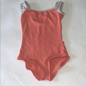 Yumiko Wendy leotard, salmon and grey